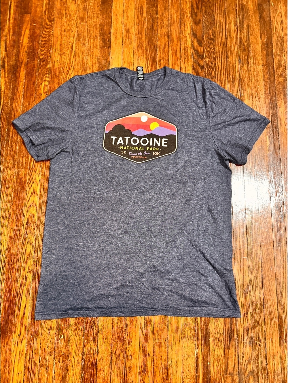 Star Wars XL Tatooine National Park 5k 10k Sci Fi Nerdy Gray Graphic Shirt